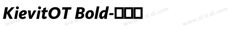 KievitOT Bold字体转换